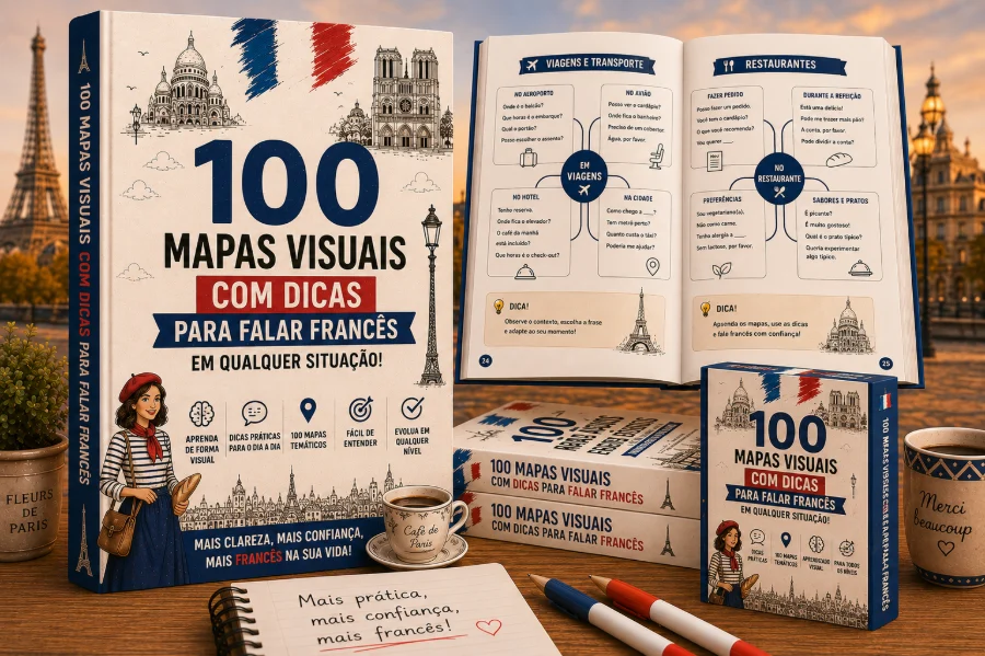 100 Mapas Visuais com Dicas para Falar Francês